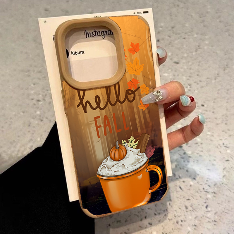 Coffee X - Retro Maple Leaf Fall Coffee Phone
