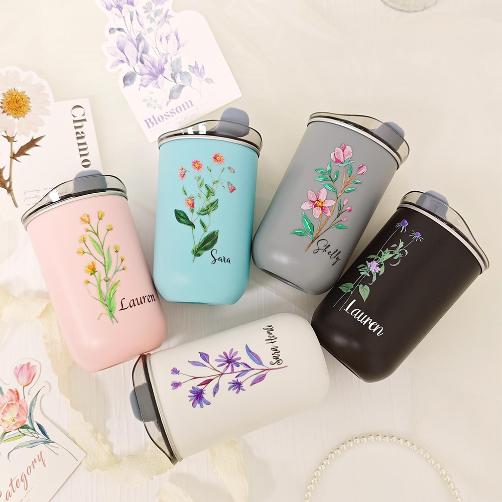 Custom Birth Flower Stainless  - Outdoor Coffee Equipment ulasan dan harga