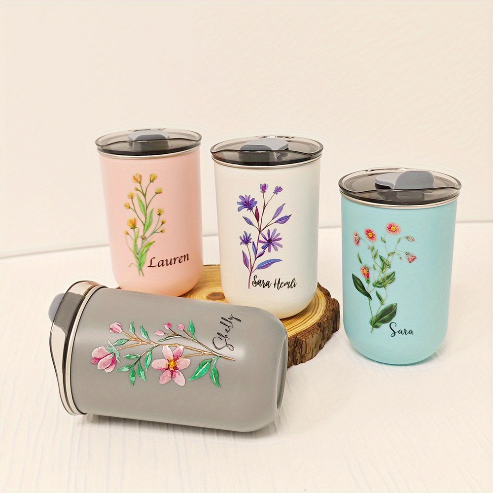 Custom Birth Flower Stainless  - Outdoor Coffee Equipment ulasan dan harga