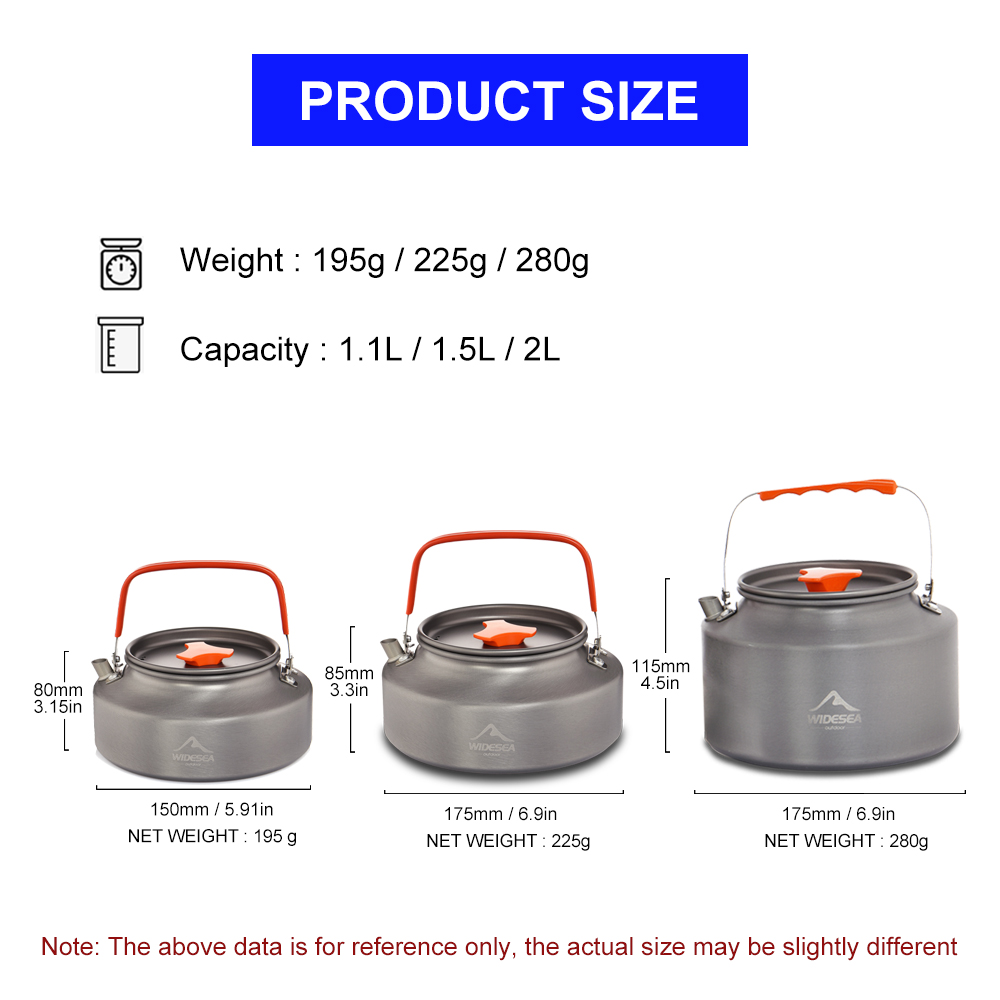 Widesea 1.1L 2L1.5L Camping Wa - Outdoor Coffee Equipment ulasan dan harga