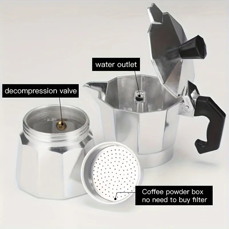 Classic Aluminum Moka Pot 50-3 - Outdoor Coffee Equipment ulasan dan harga