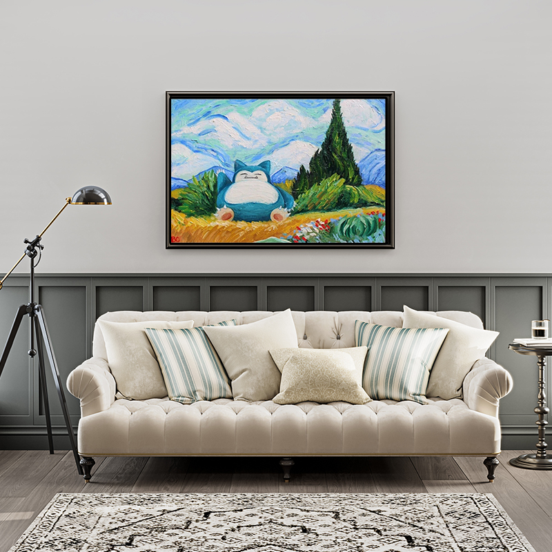Pokemon Snorlax Van Gogh Print - Coffee X ulasan dan harga