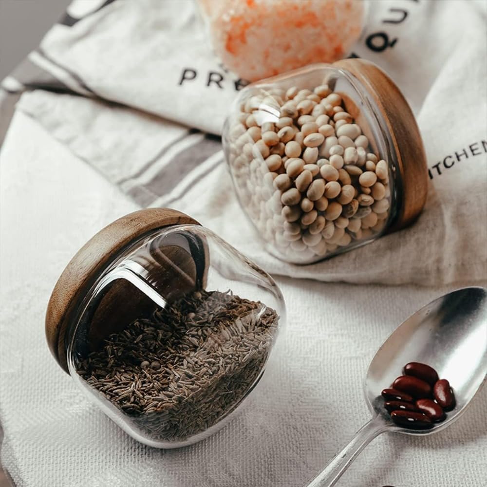 Glass Food  Containers with Wo - Coffee X ulasan dan harga