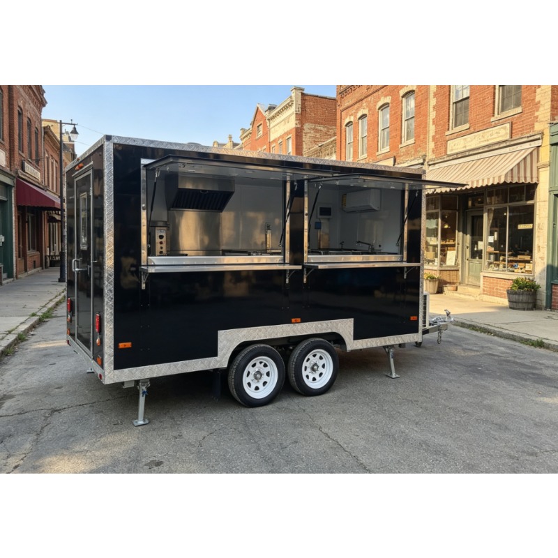 Mobile Square Food Trailer Ful - Coffee Equipment Price ulasan dan harga